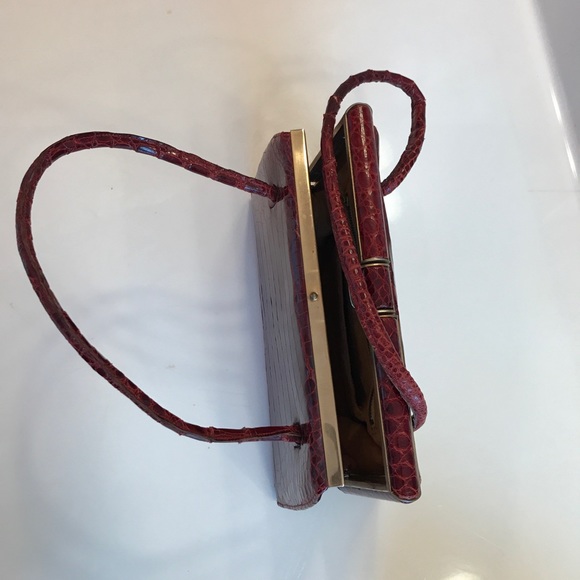 Red leather Clutch - Picture 5 of 5